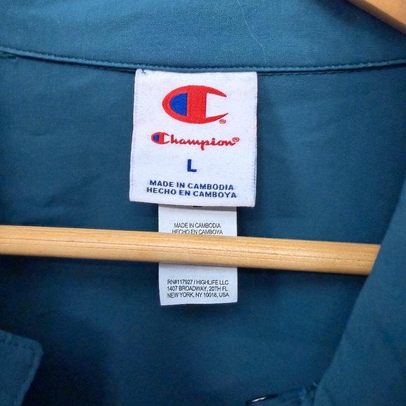 Champion Crop Top/Jacket - Peacock Blue - Size Large - Picture 2 of 3